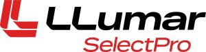LLumar SelectPro logo in red and black representing authorized LLumar window film dealers