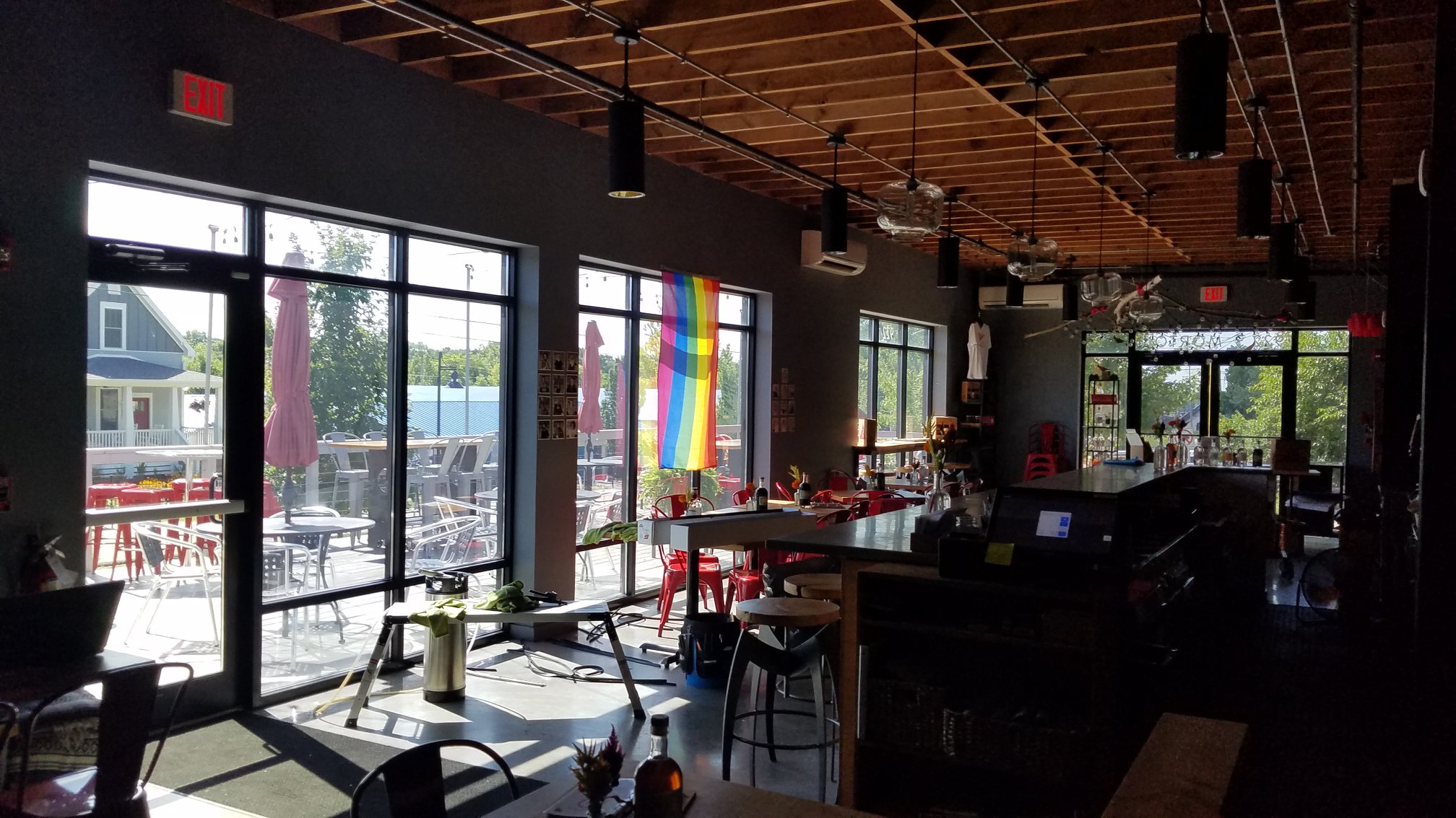 Bloomington Window Tint - Commercial Film applied to Interior of Cardinal Spirits in Bloomington, Indiana