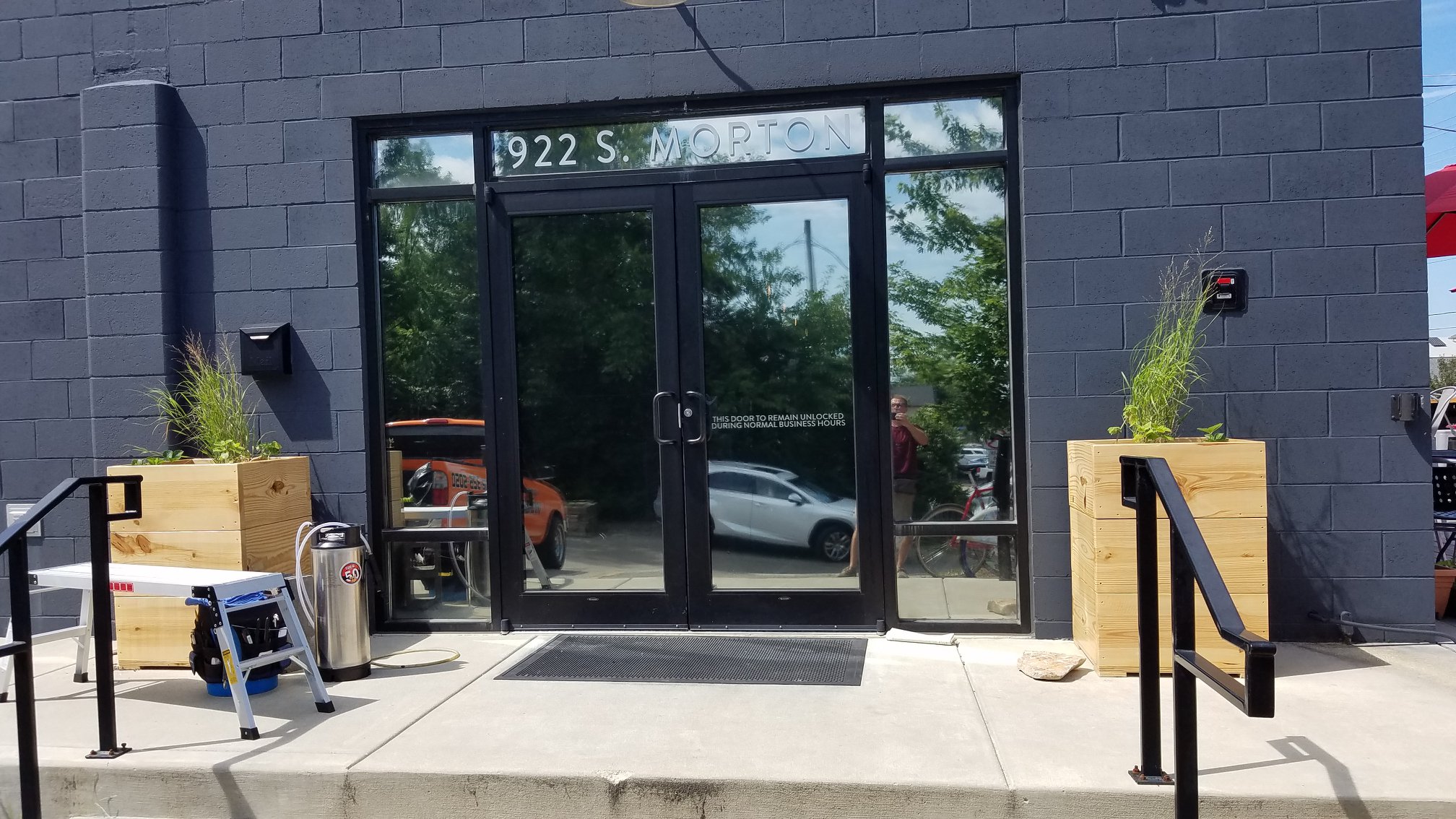 Bloomington Window Tint - Commercial Film applied to exterior windows of Cardinal Spirits in Bloomington, Indiana