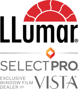 LLumar SelectPro Vista logo representing Bloomington Window Tint LLC’s certified partnership as a premium window film dealer