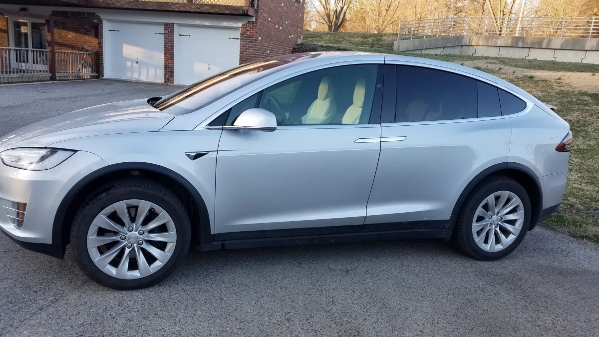 Ceramic Tint On Front Doors Of Tesla X Bloomington Window Tint